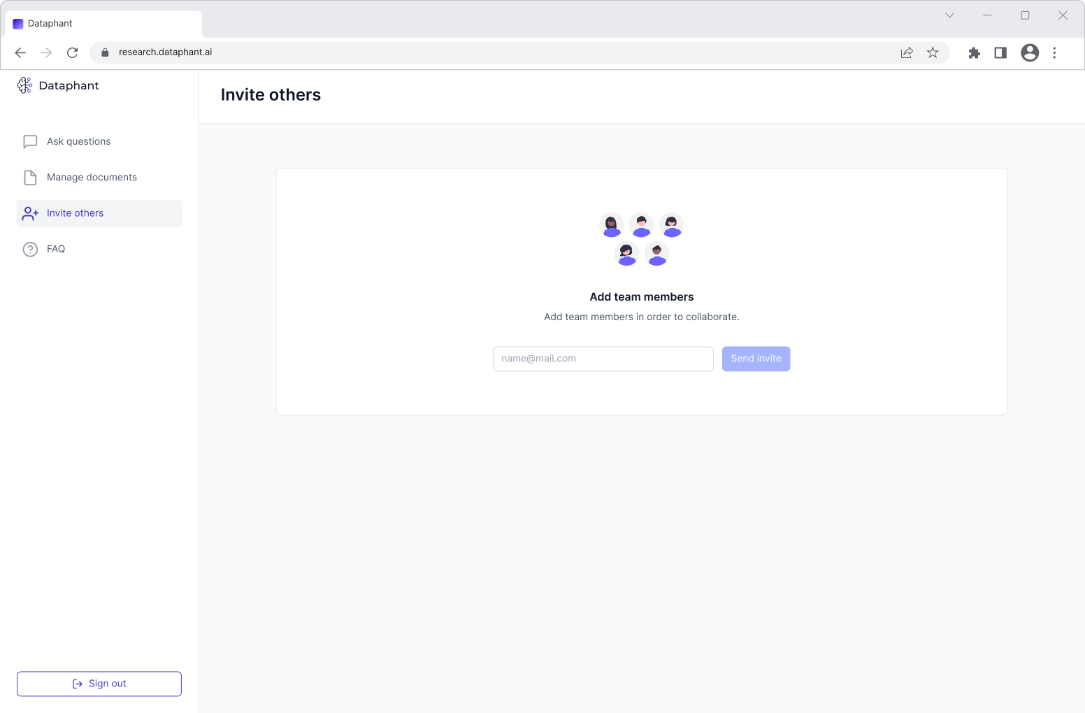 Dataphant - Invite new users